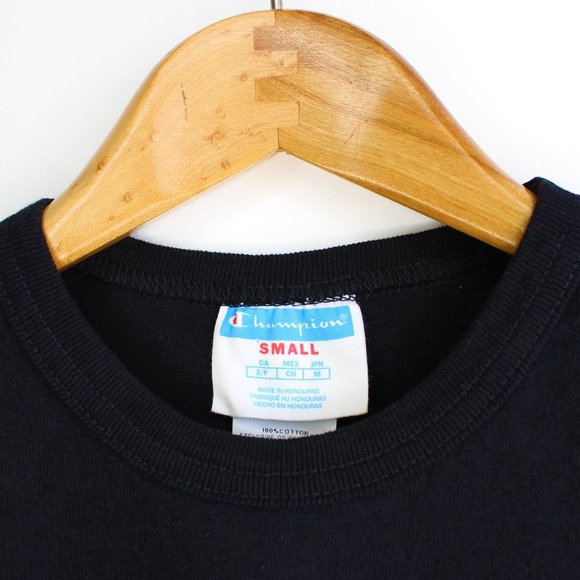 Champion Black Embroidered Crew Neck Tee - Picture 5 of 6
